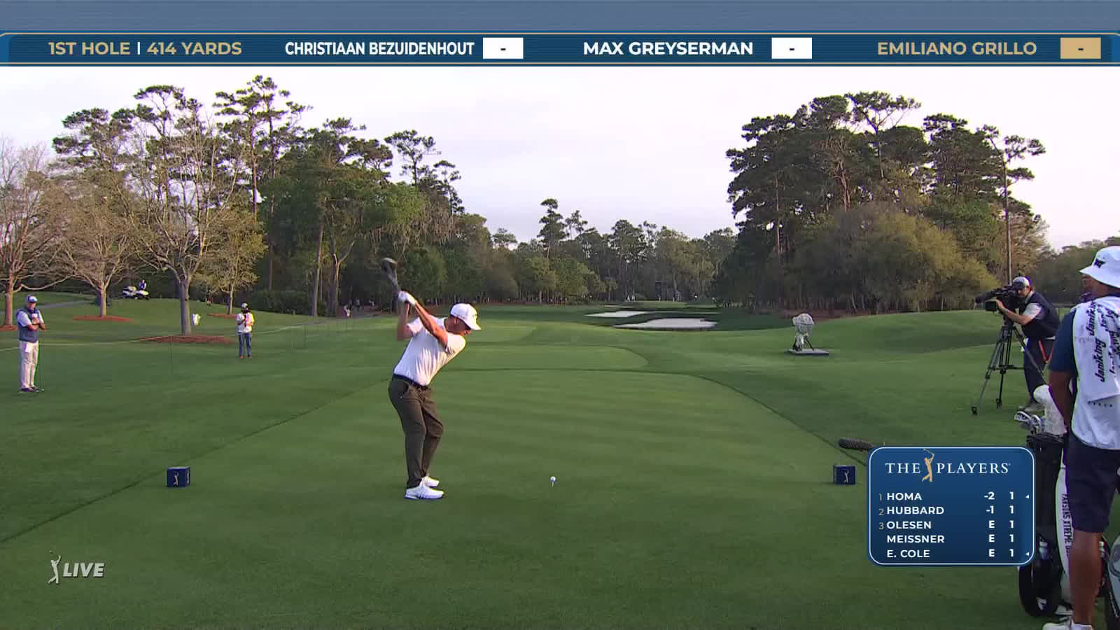 Emiliano Grillo | Round 1 | 1st hole | Shot 1 | 2026 THE PLAYERS