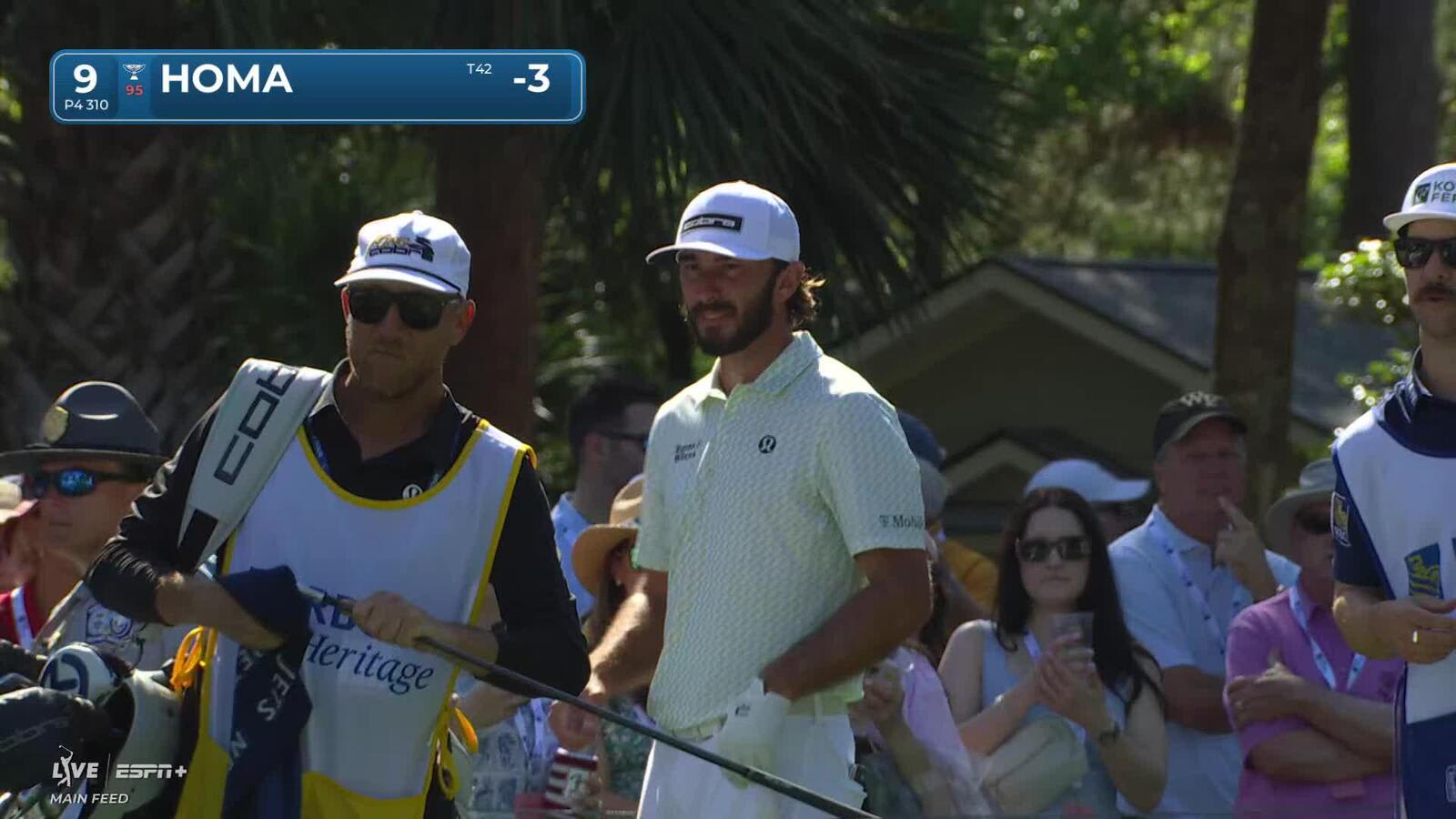 Max Homa | Round 3 | 9th hole | Shot 1 | 2025 RBC Heritage