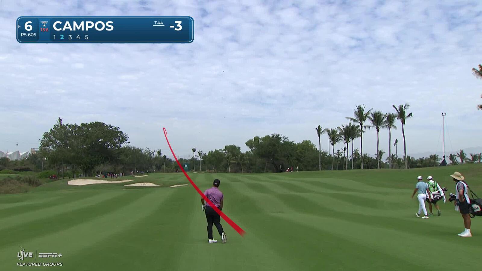 Rafael Campos | Round 2 | 6th hole | Shot 2 | 2025 Mexico Open