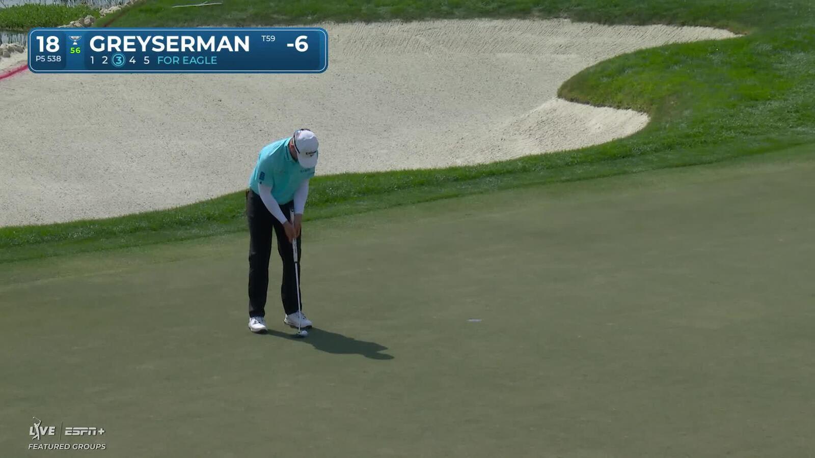 Max Greyserman | Round 3 | 18th hole | Shot 3 | 2025 Cognizant Classic