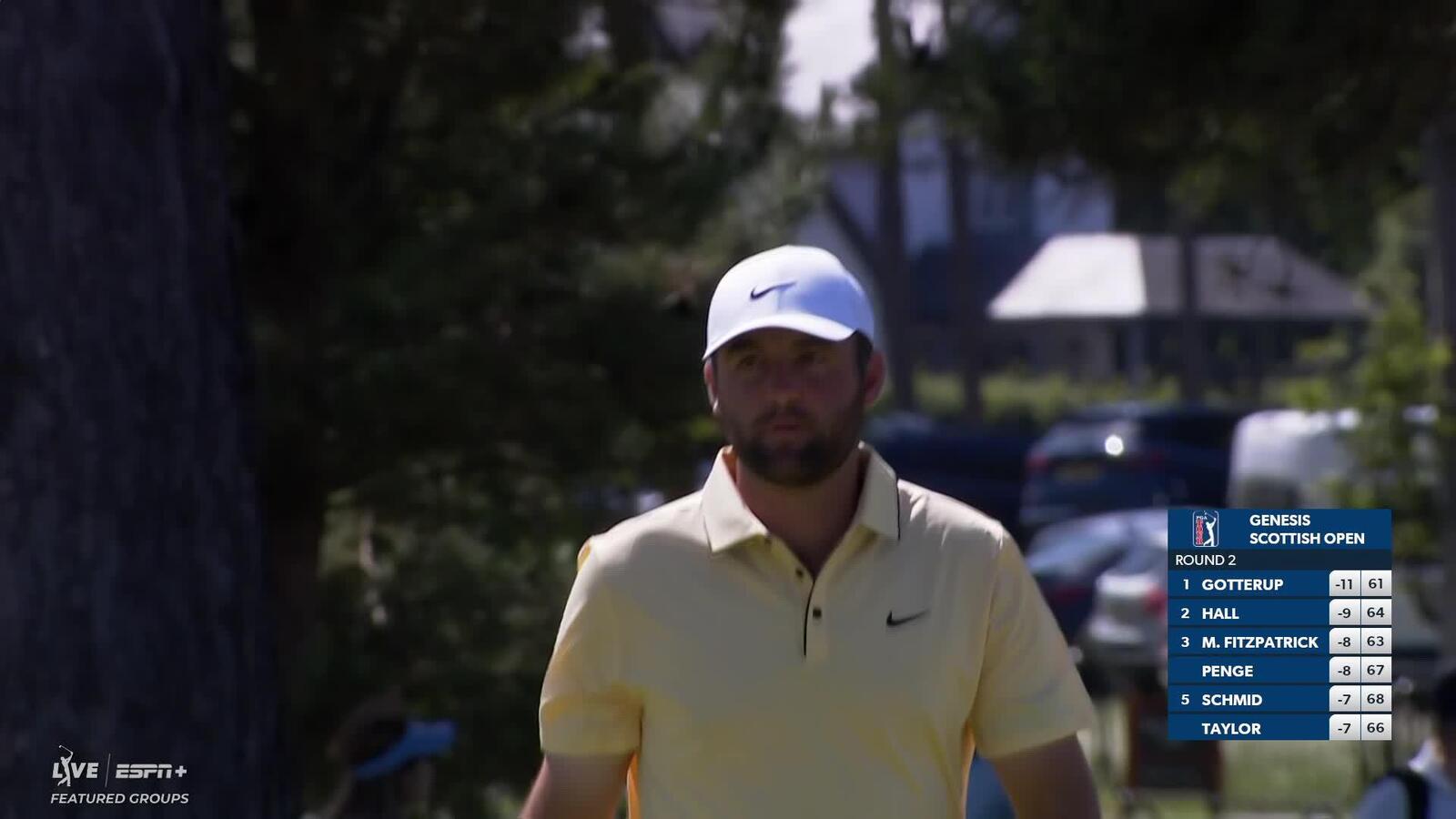 Scottie Scheffler | Round 2 | 1st hole | Shot 4 | 2025 Genesis Scottish Open