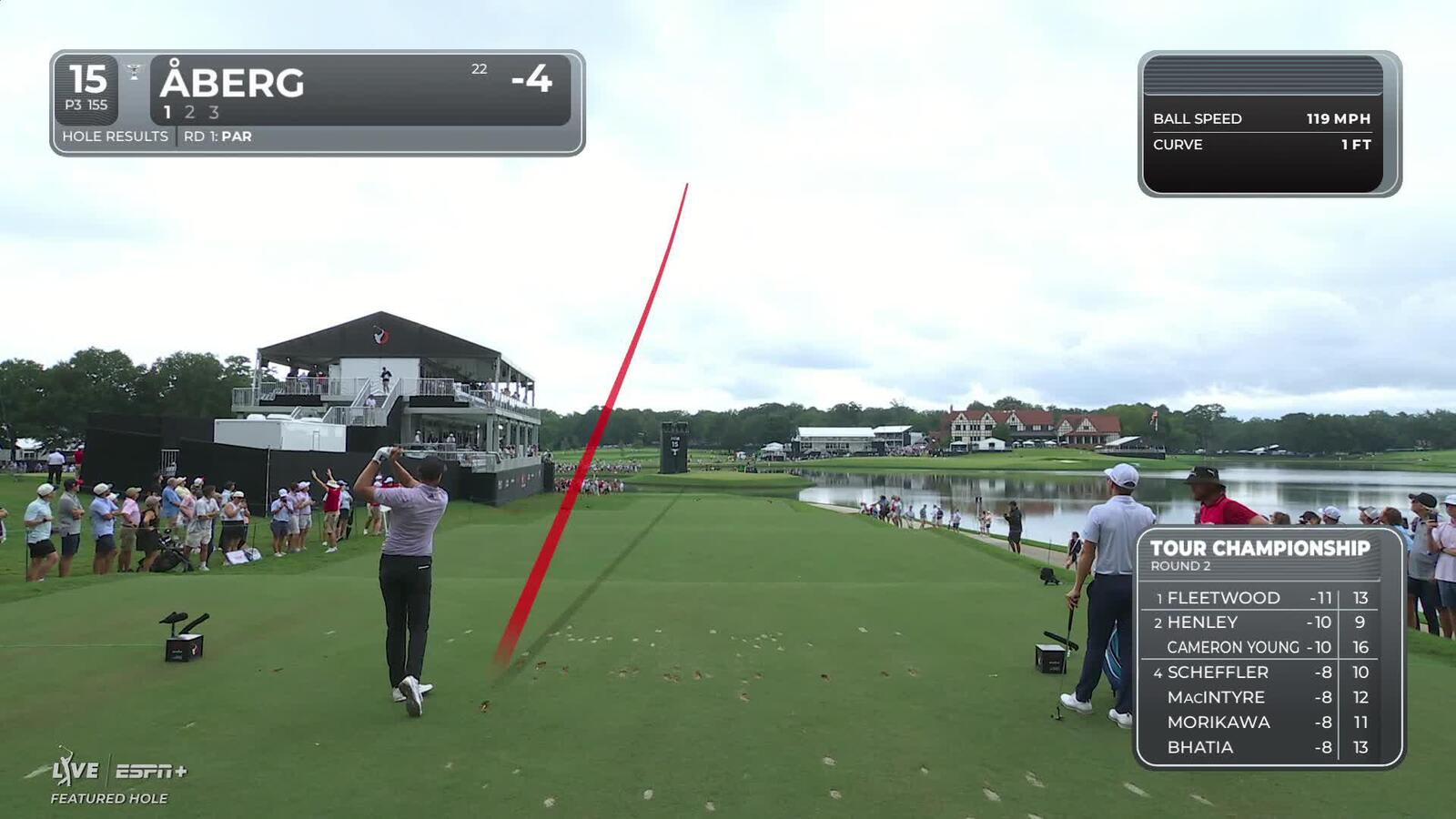 Ludvig Åberg | Round 2 | 15th hole | Shot 1 | 2025 TOUR Championship