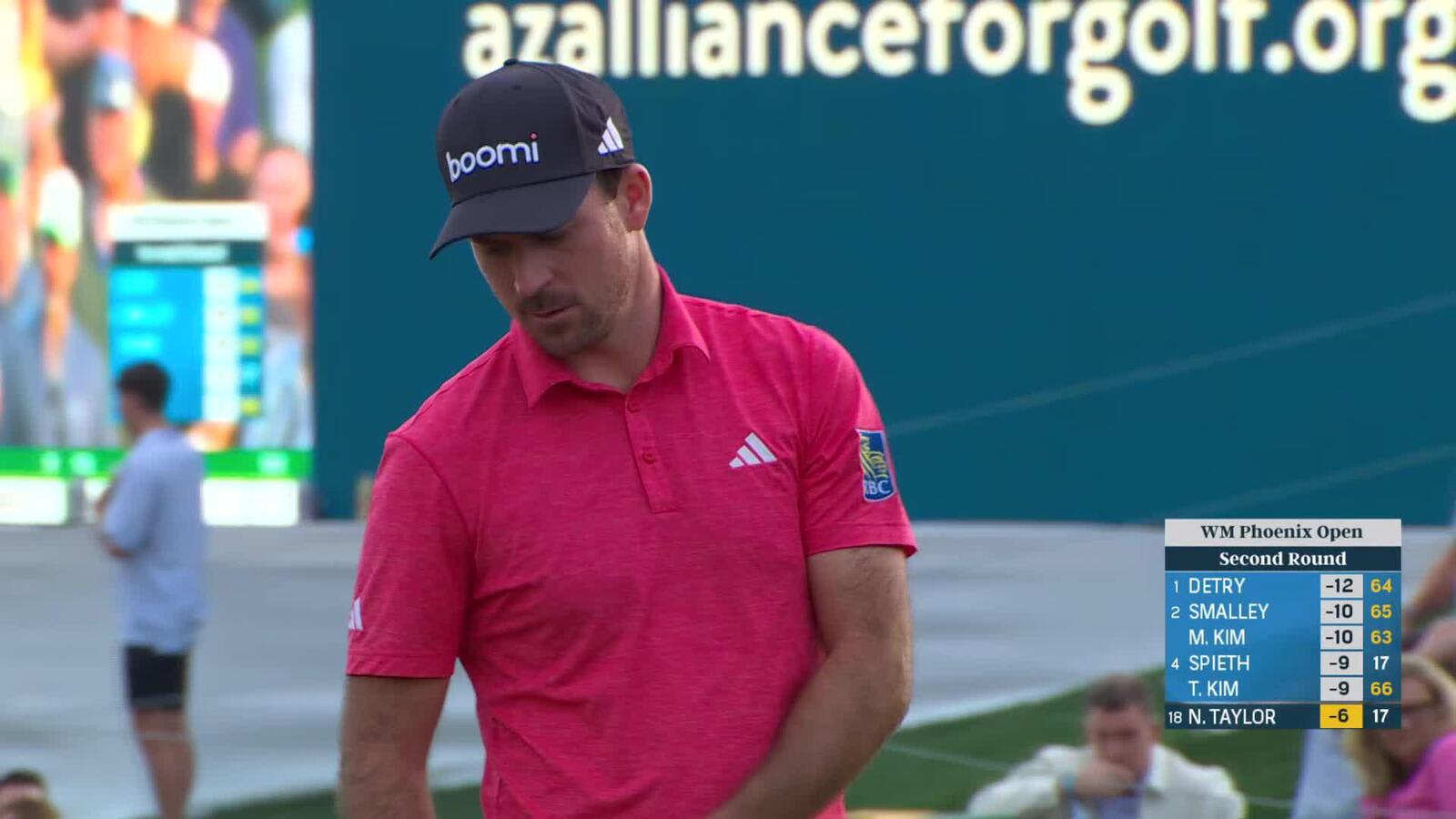 Nick Taylor | Round 2 | 18th hole | Shot 4 | 2025 WM Phoenix Open