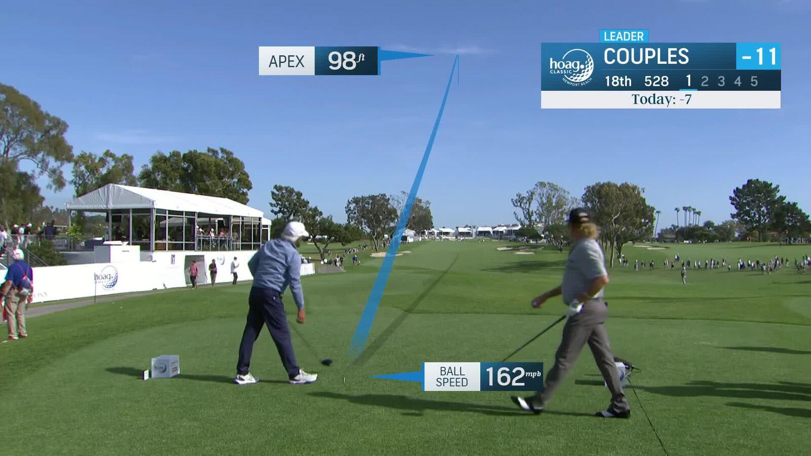 Fred Couples | Round 2 | 18th hole | Shot 1 | 2025 Hoag Classic