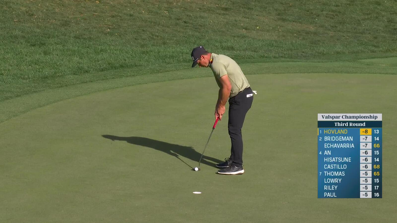 Viktor Hovland | Round 3 | 14th hole | Shot 6 | 2025 Valspar