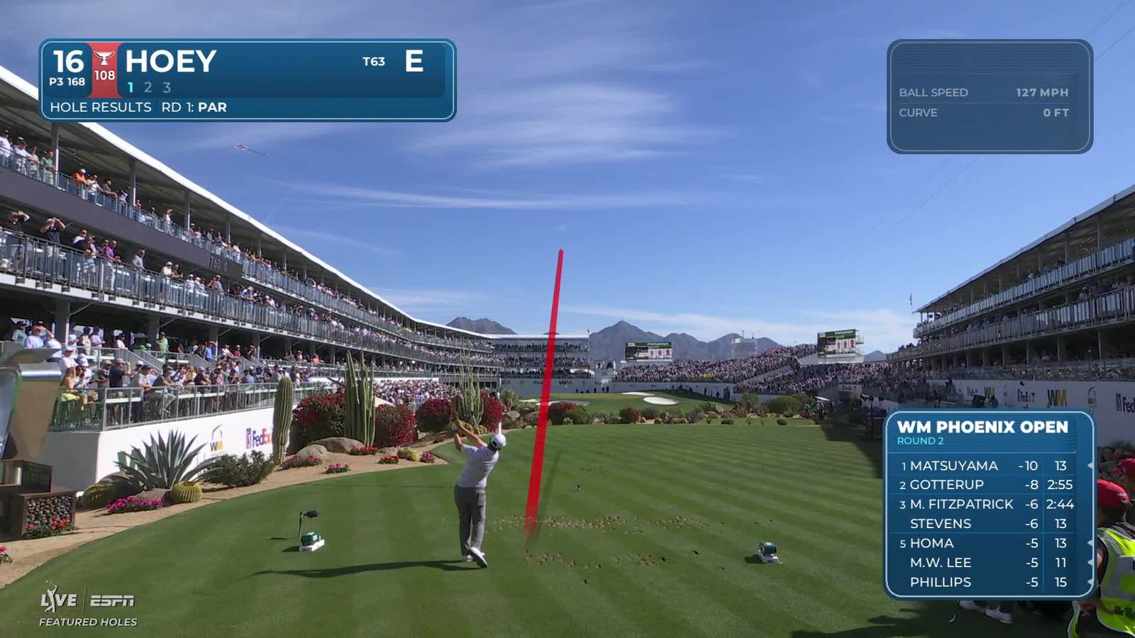 Rico Hoey | Round 2 | 16th hole | Shot 1 | 2026 WM Phoenix Open