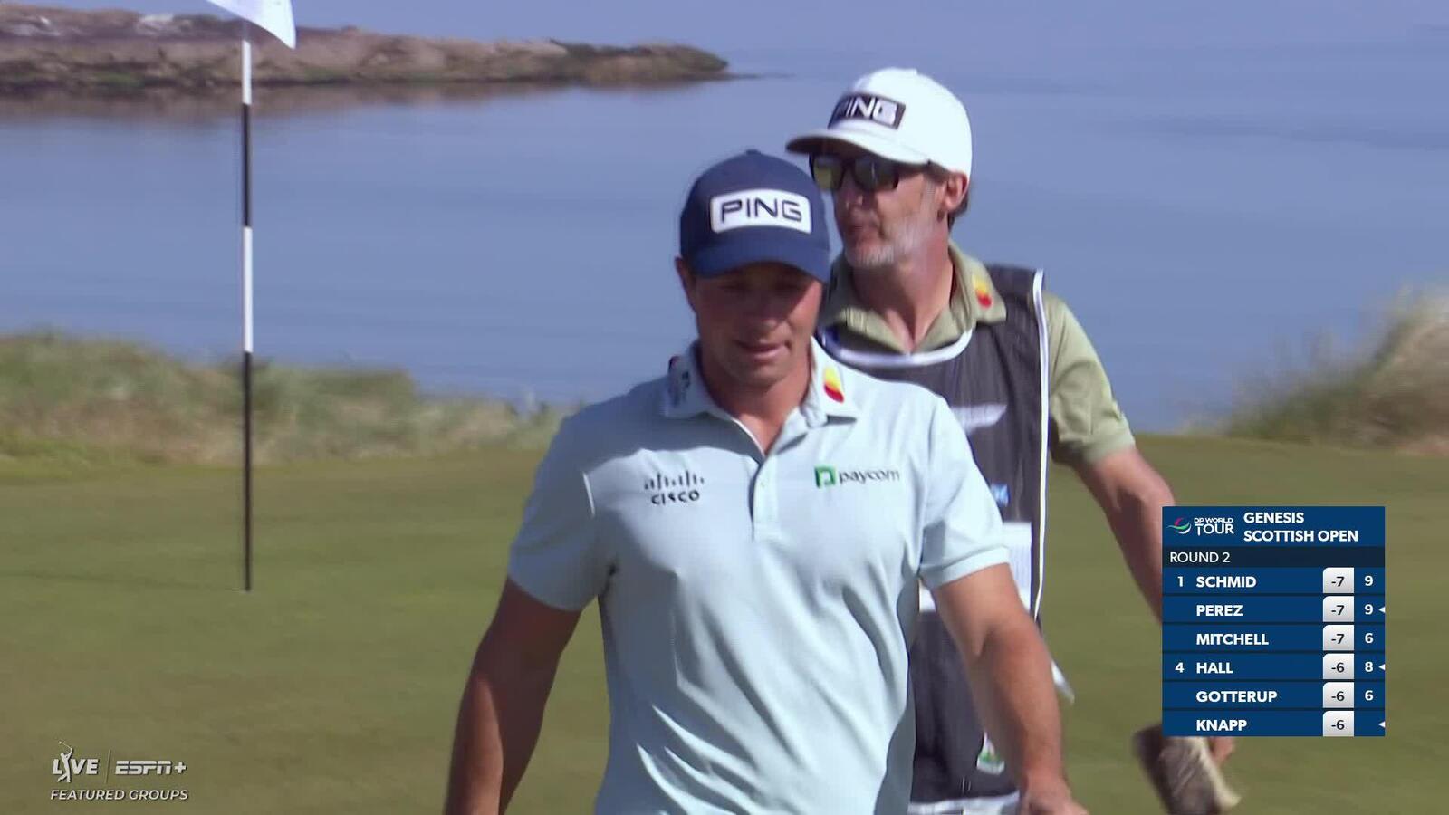 Viktor Hovland | Round 2 | 14th hole | Shot 2 | 2025 Genesis Scottish Open