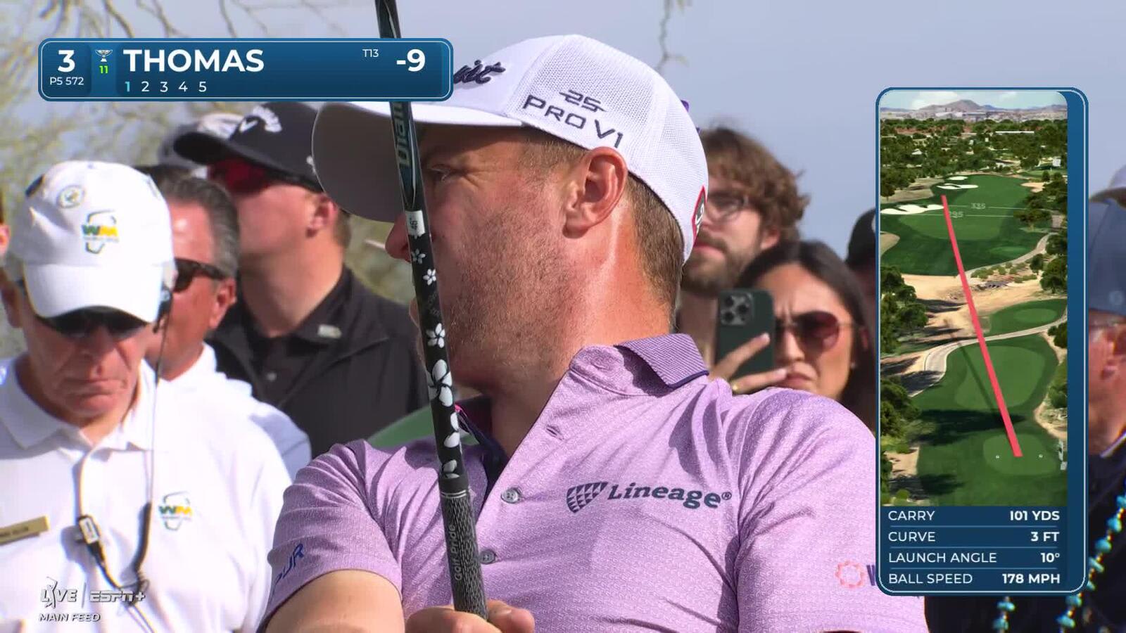 Justin Thomas | Round 4 | 3rd hole | Shot 1 | 2025 WM Phoenix Open