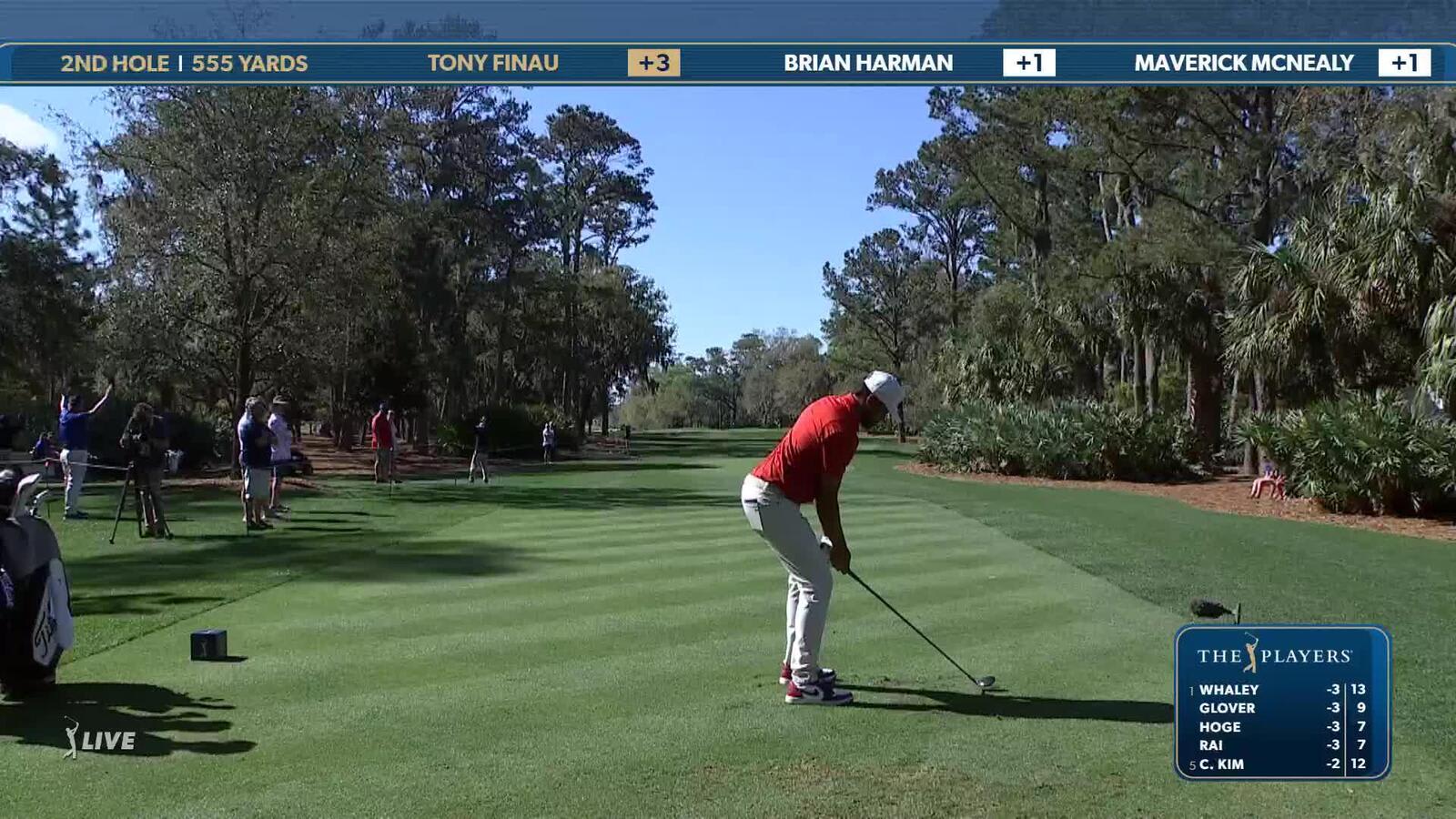 Tony Finau | Round 1 | 2nd hole | Shot 1 | 2025 THE PLAYERS