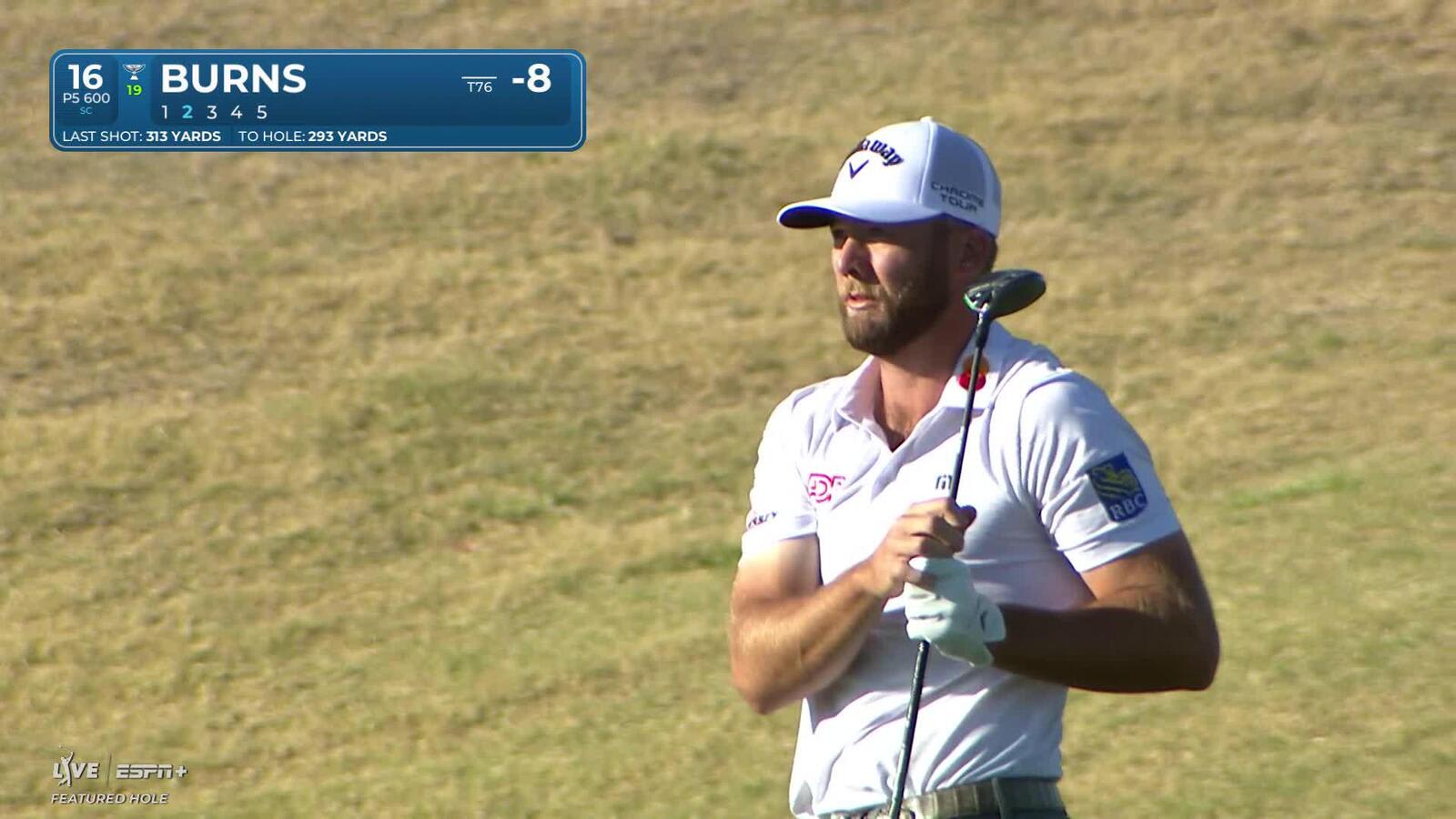 Sam Burns | Round 3 | 16th hole | Shot 2 | 2025 The American Express