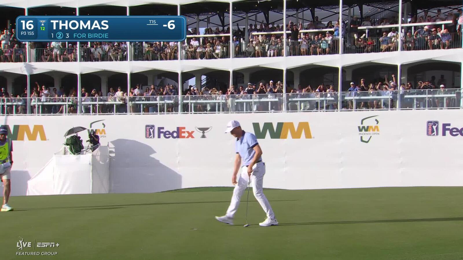 Justin Thomas | Round 2 | 16th hole | Shot 2 | 2025 WM Phoenix Open