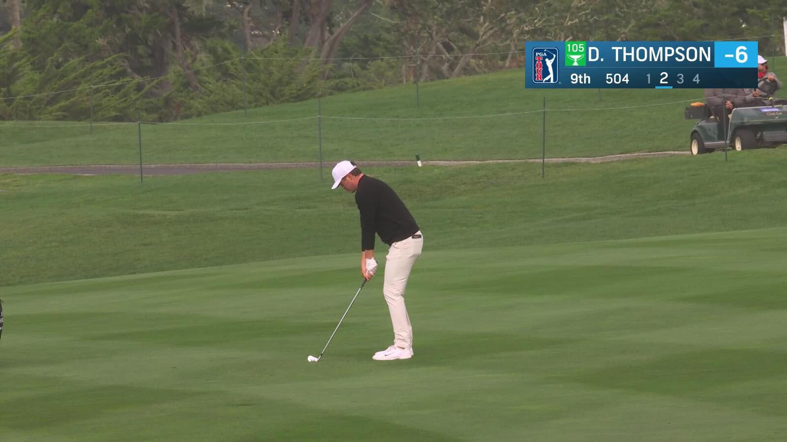 Davis Thompson | Round 4 | 9th hole | Shot 2 | 2025 AT&T Pebble Beach