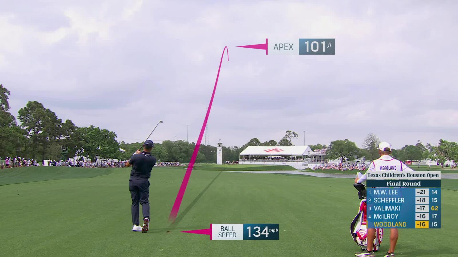 Gary Woodland | Round 4 | 16th hole | Shot 2 | 2025 Houston Open