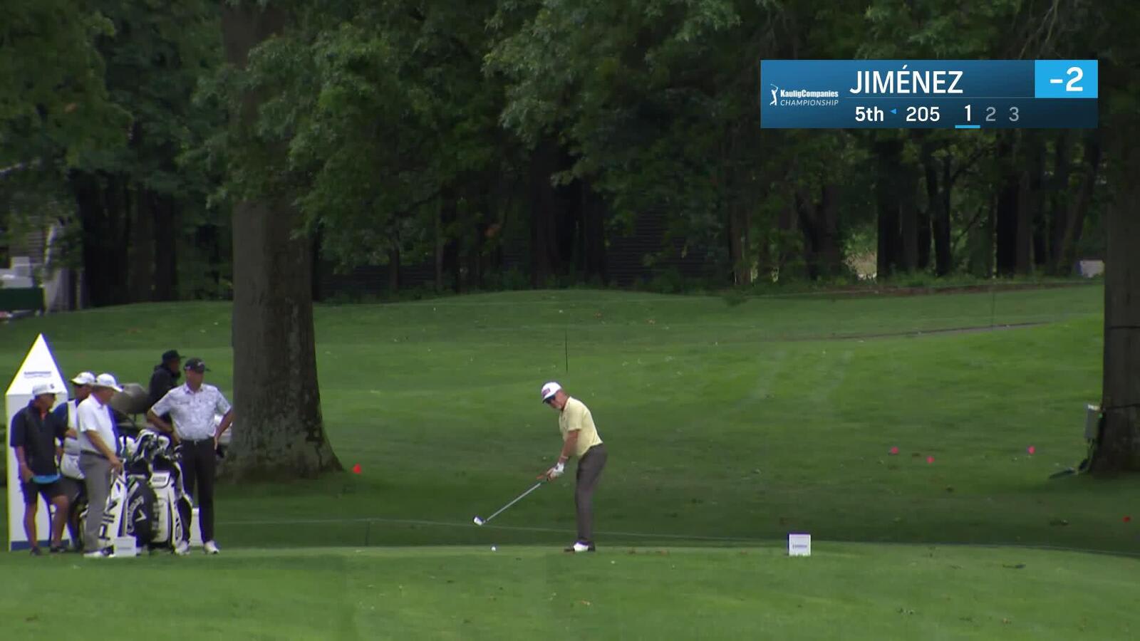 Miguel Angel Jiménez | Round 1 | 5th hole | Shot 1 | 2025 Kaulig Co. Championship