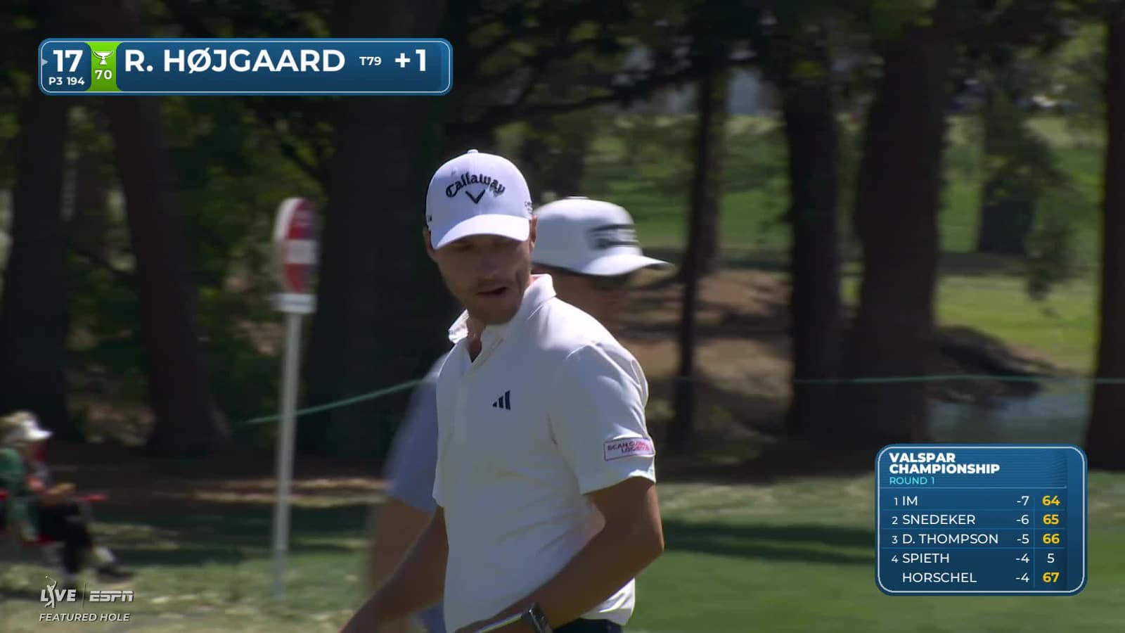 Rasmus Højgaard | Round 1 | 17th hole | Shot 3 | 2026 Valspar