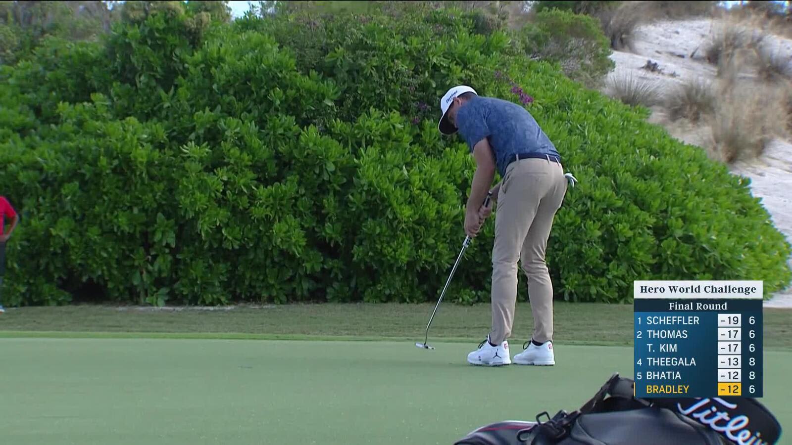 Keegan Bradley | Round 4 | 7th hole | Shot 3 | 2024 Hero World Challenge