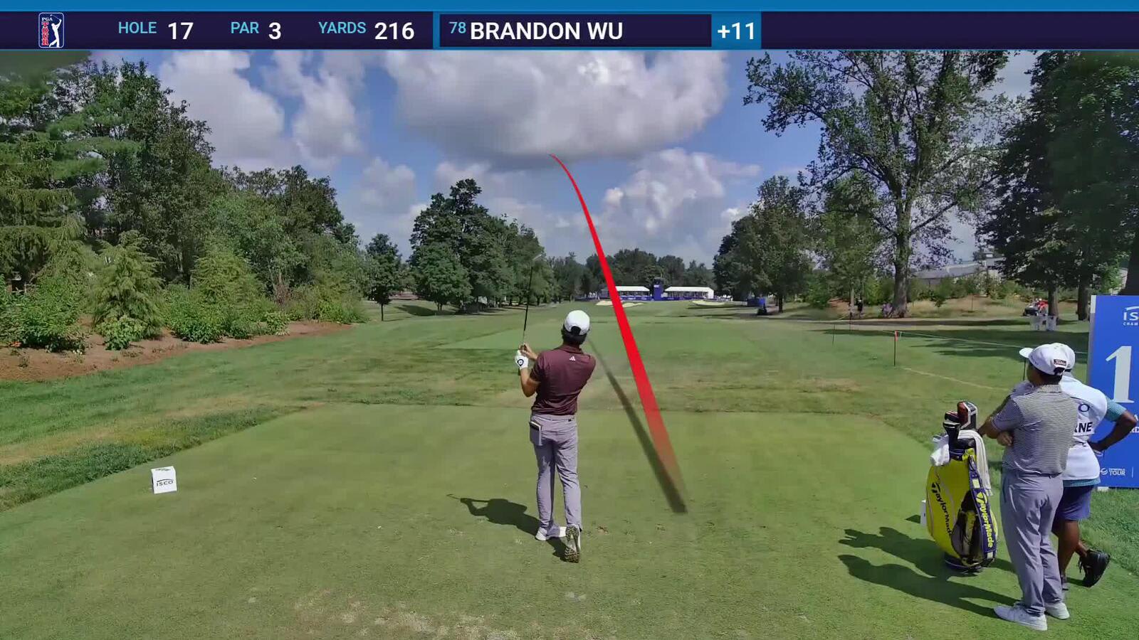Brandon Wu | Round 1 | 17th hole | Shot 1 | 2025 ISCO Championship