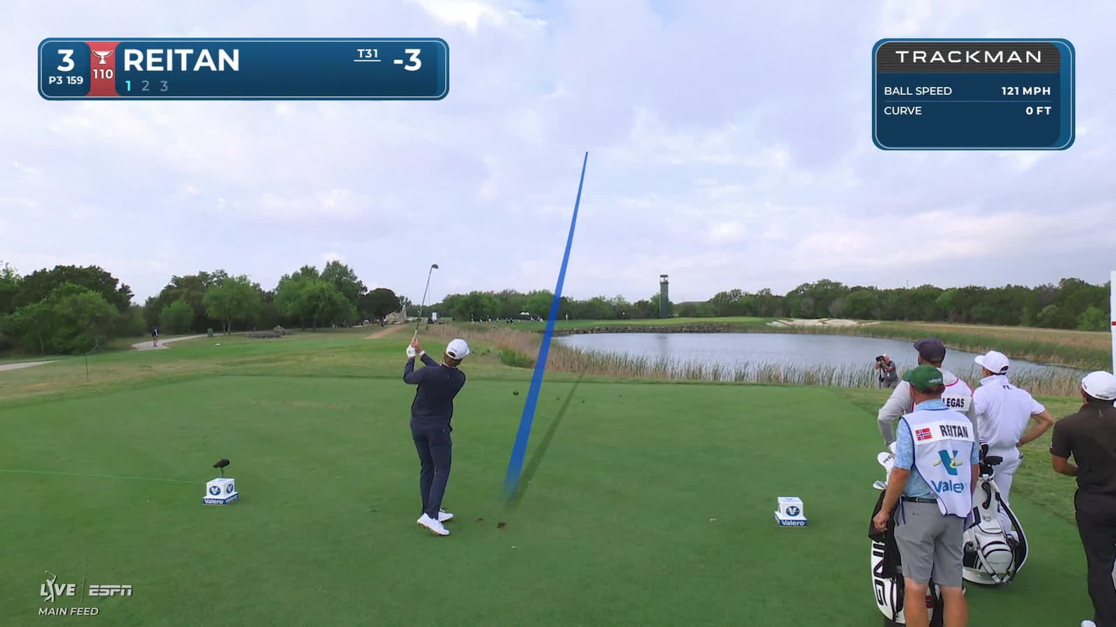 Kristoffer Reitan | Round 2 | 3rd hole | Shot 1 | 2026 Valero