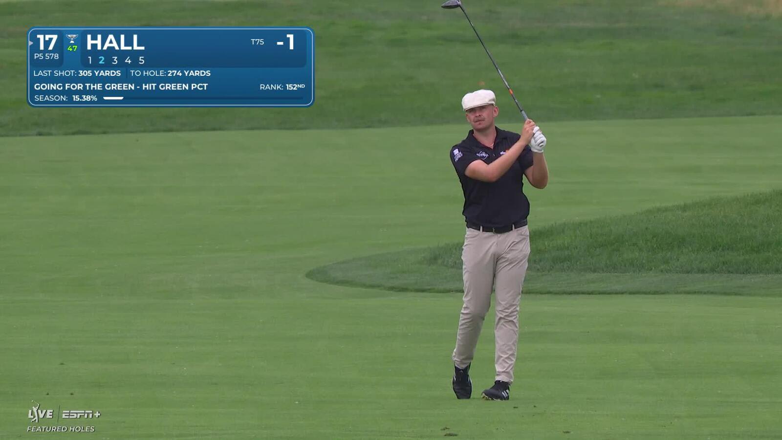 Harry Hall | Round 1 | 17th hole | Shot 2 | 2025 Rocket Classic