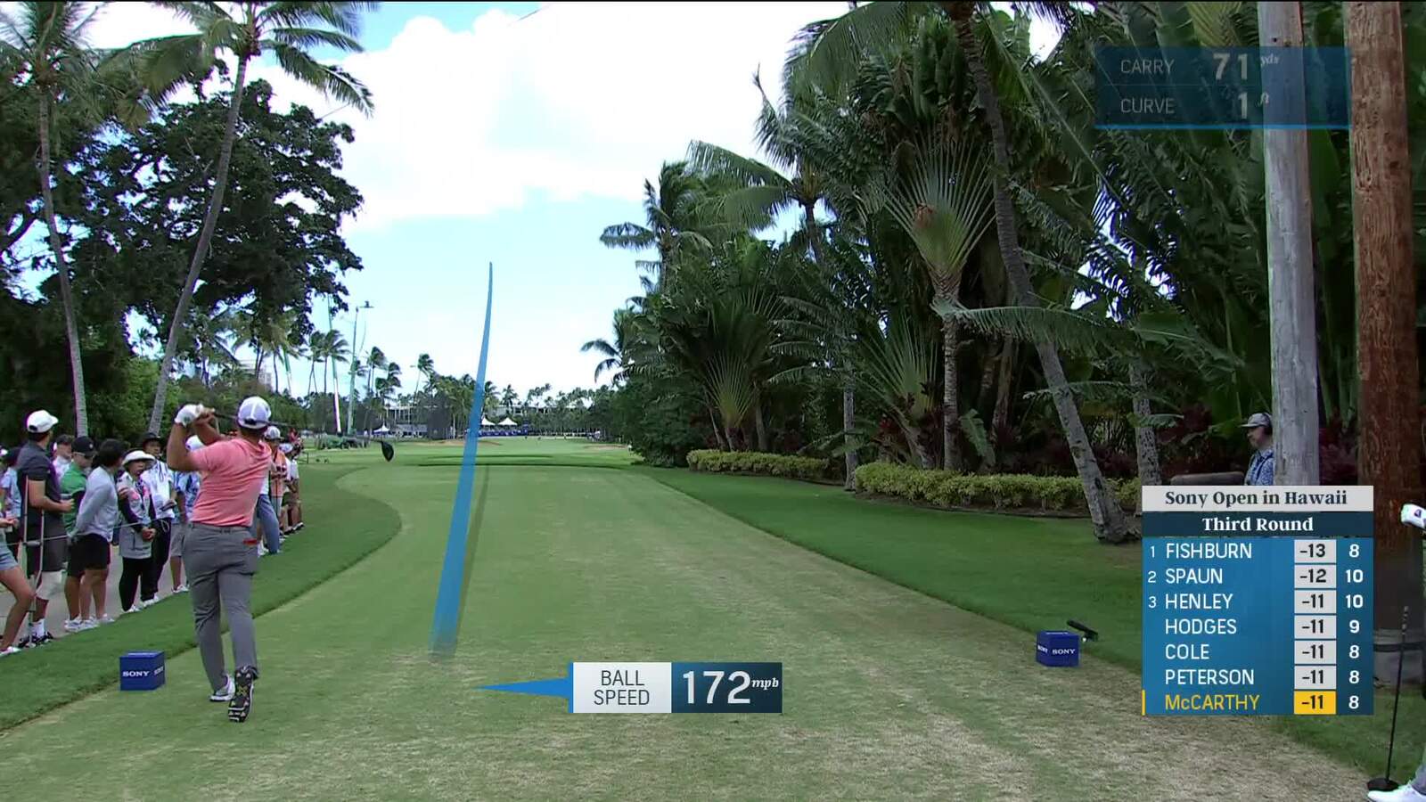 Denny McCarthy | Round 3 | 9th hole | Shot 1 | 2025 Sony Open