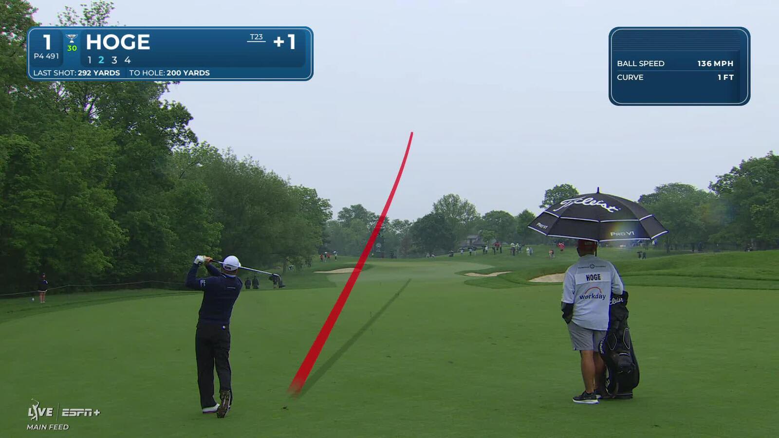 Tom Hoge | Round 2 | 1st hole | Shot 2 | 2025 the Memorial