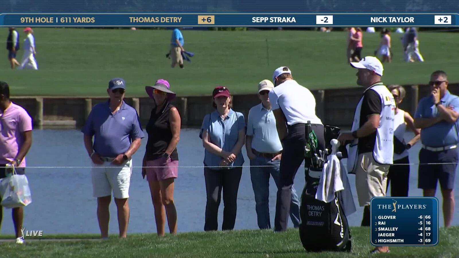 Thomas Detry | Round 1 | 9th hole | Shot 3 | 2025 THE PLAYERS