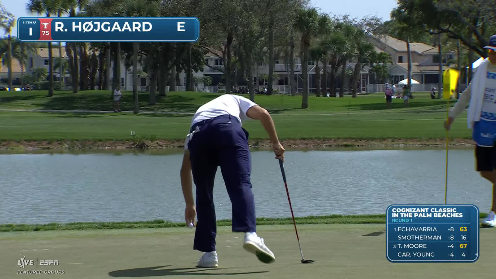Rasmus Højgaard | Round 1 | 1st hole | Shot 4 | 2026 Cognizant Classic