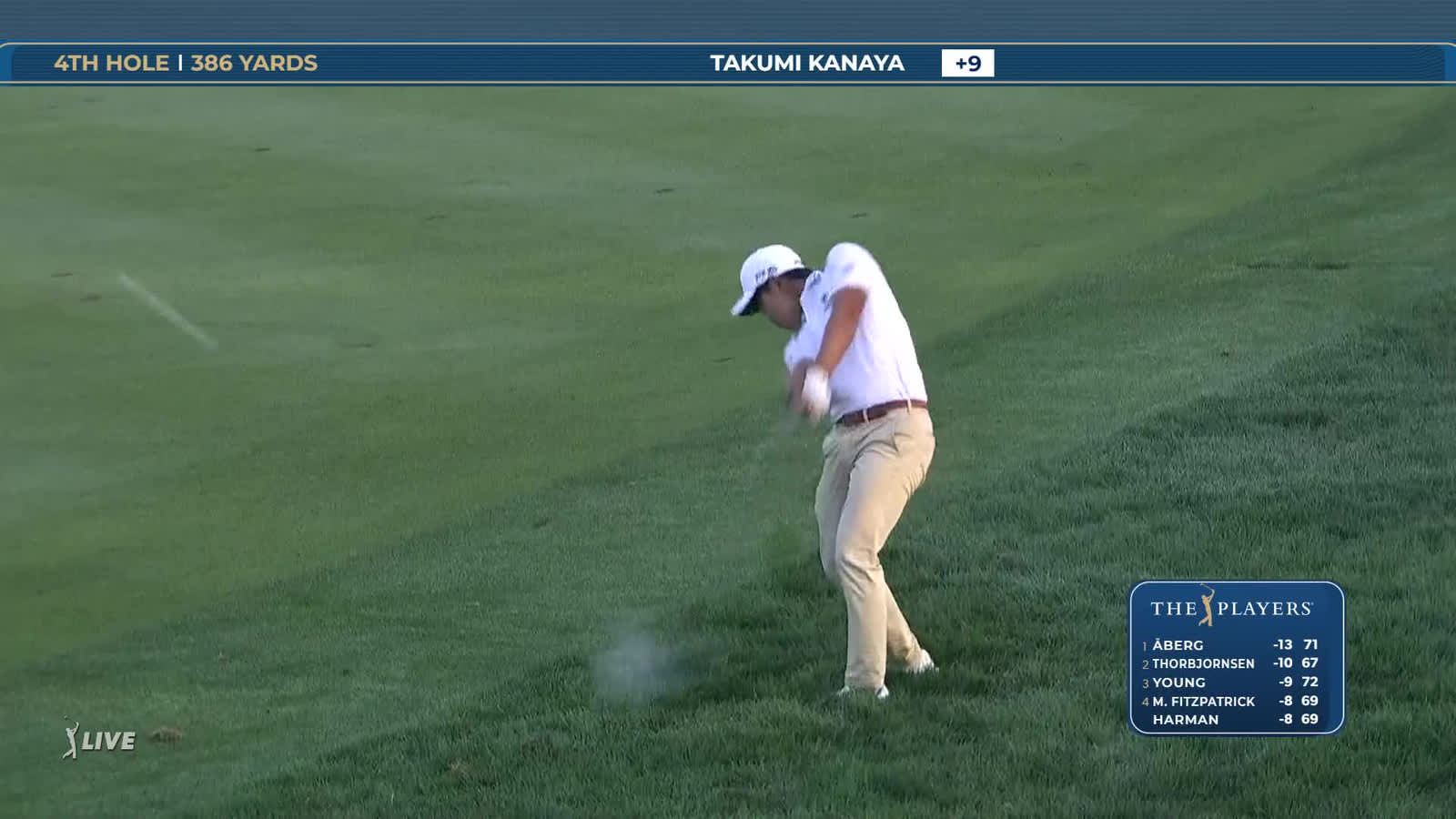 Takumi Kanaya | Round 4 | 4th hole | Shot 2 | 2026 THE PLAYERS
