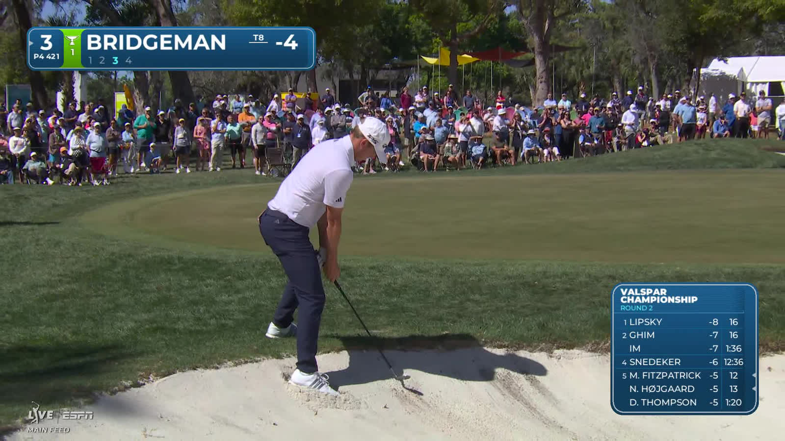 Jacob Bridgeman | Round 2 | 3rd hole | Shot 3 | 2026 Valspar