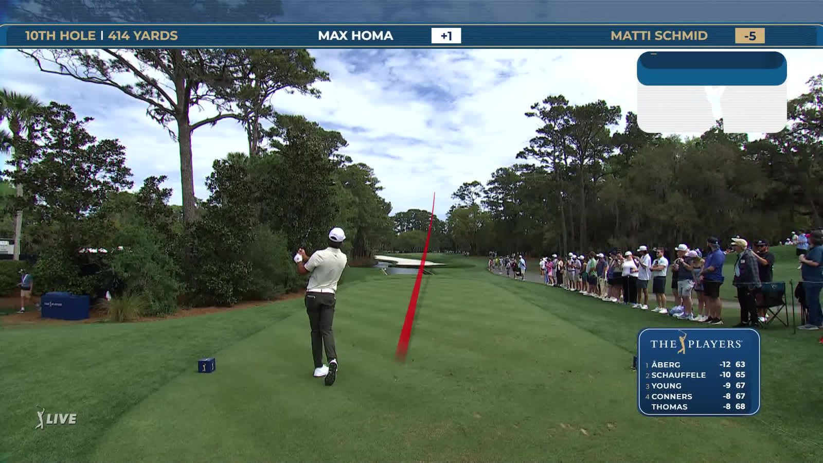 Max Homa | Round 3 | 10th hole | Shot 1 | 2026 THE PLAYERS