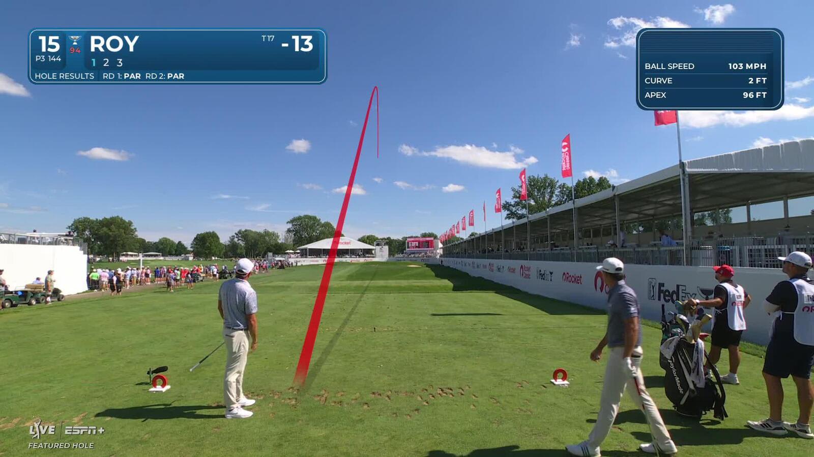 Kevin Roy | Round 3 | 15th hole | Shot 1 | 2025 Rocket Classic