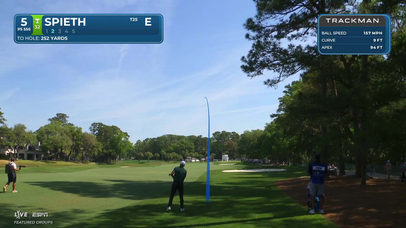 Jordan Spieth | Round 1 | 5th hole | Shot 2 | 2026 RBC Heritage