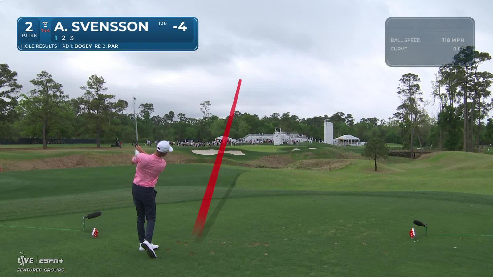Adam Svensson | Round 3 | 2nd hole | Shot 1 | 2025 Houston Open