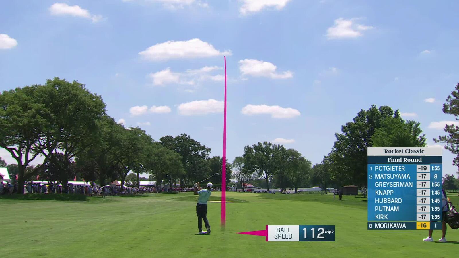 Collin Morikawa | Round 4 | 2nd hole | Shot 2 | 2025 Rocket Classic