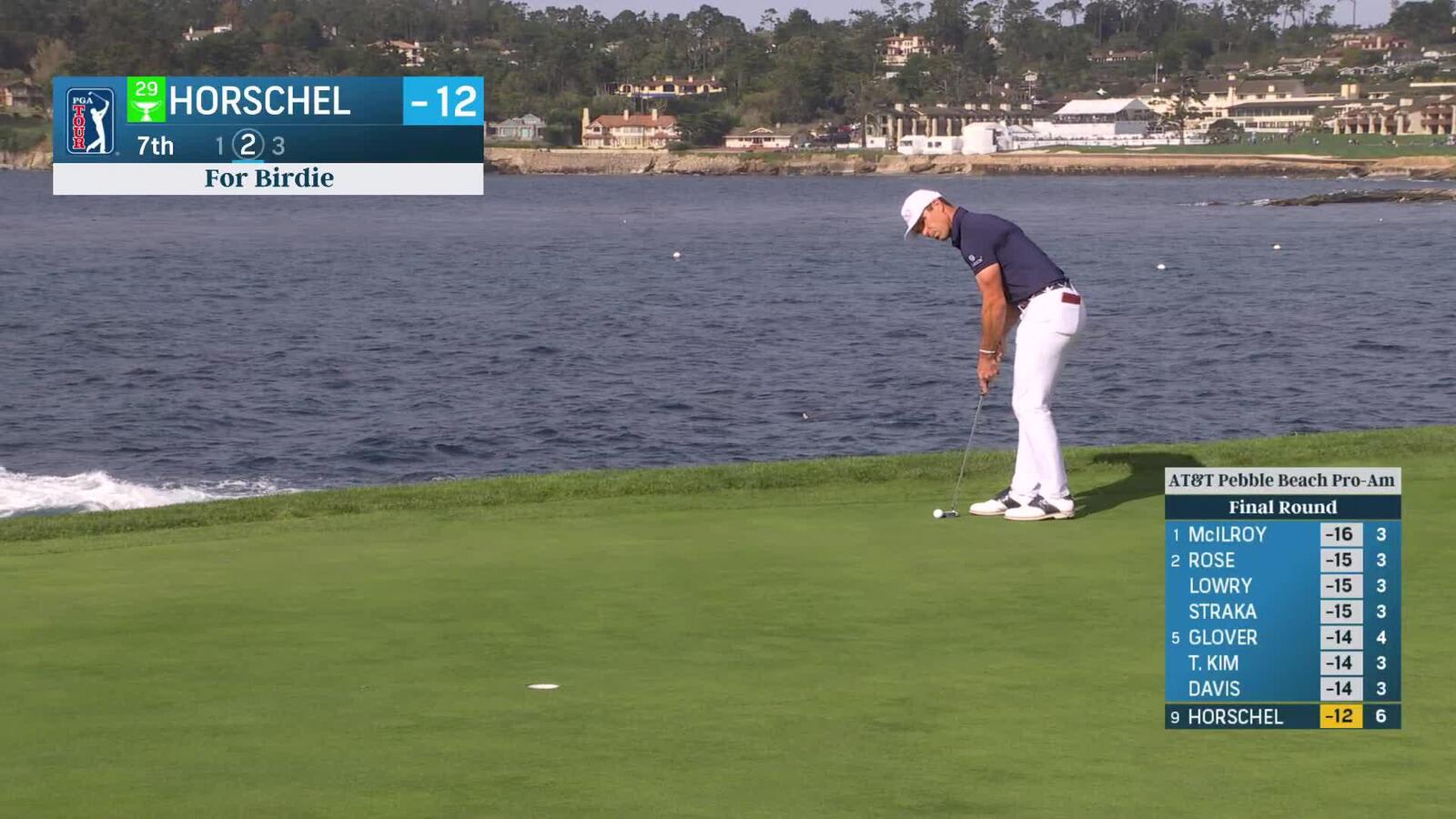 Billy Horschel | Round 4 | 7th hole | Shot 2 | 2025 AT&T Pebble Beach