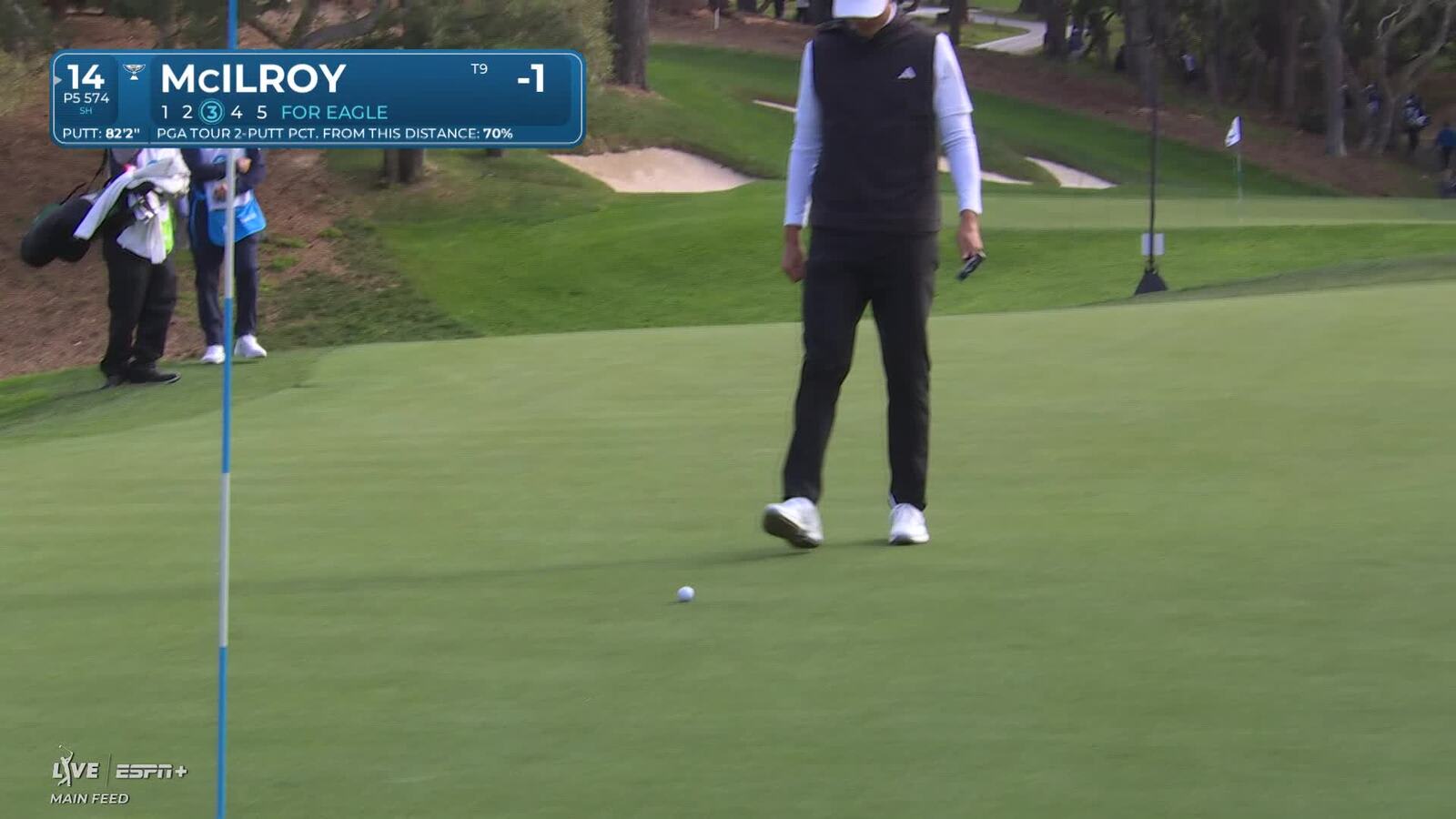 Rory McIlroy | Round 1 | 14th hole | Shot 3 | 2025 AT&T Pebble Beach