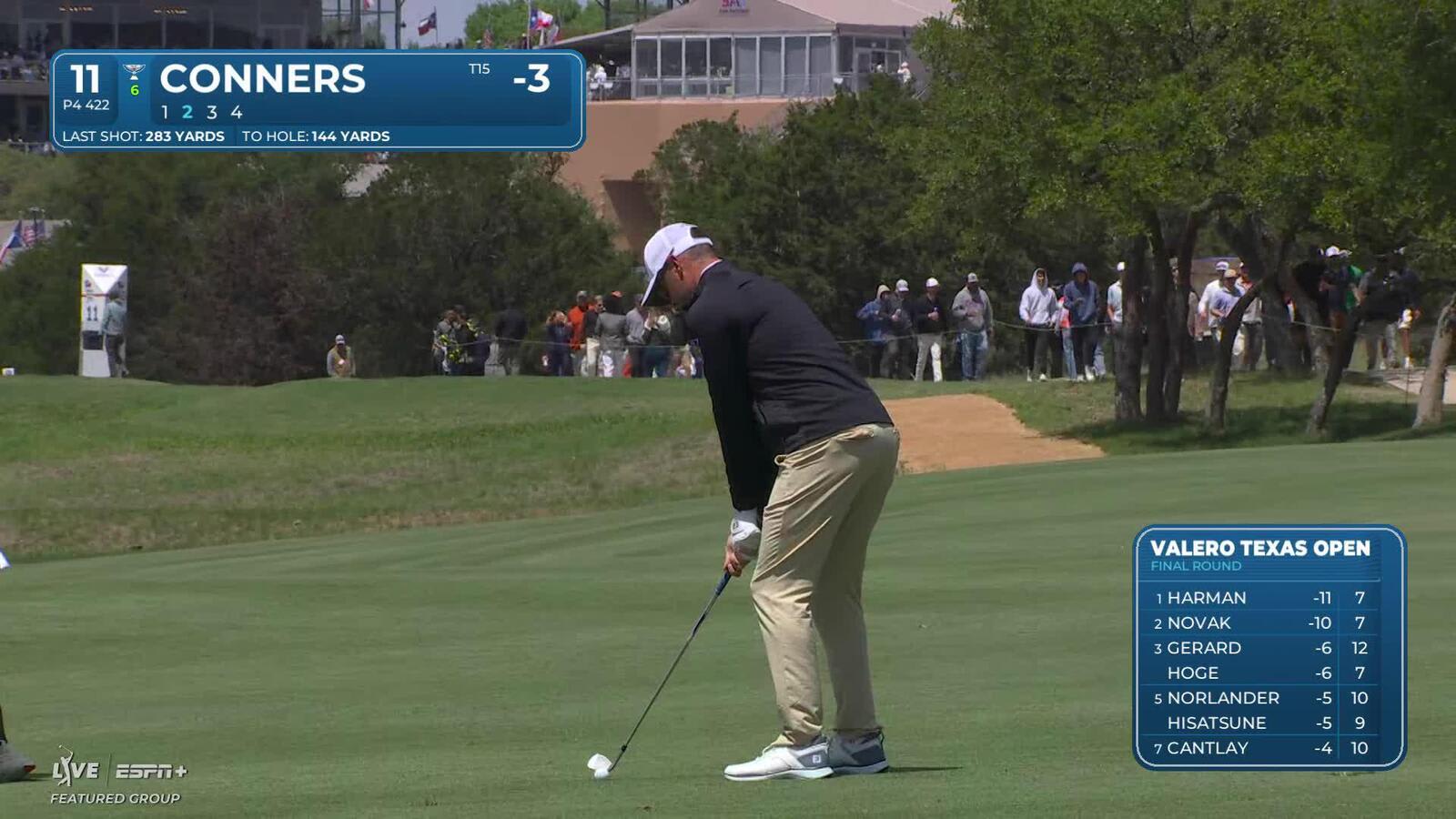 Corey Conners | Round 4 | 11th hole | Shot 2 | 2025 Valero