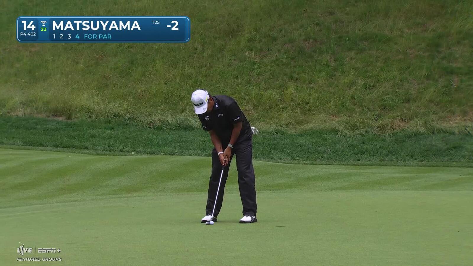Hideki Matsuyama | Round 2 | 14th hole | Shot 4 | 2025 Travelers