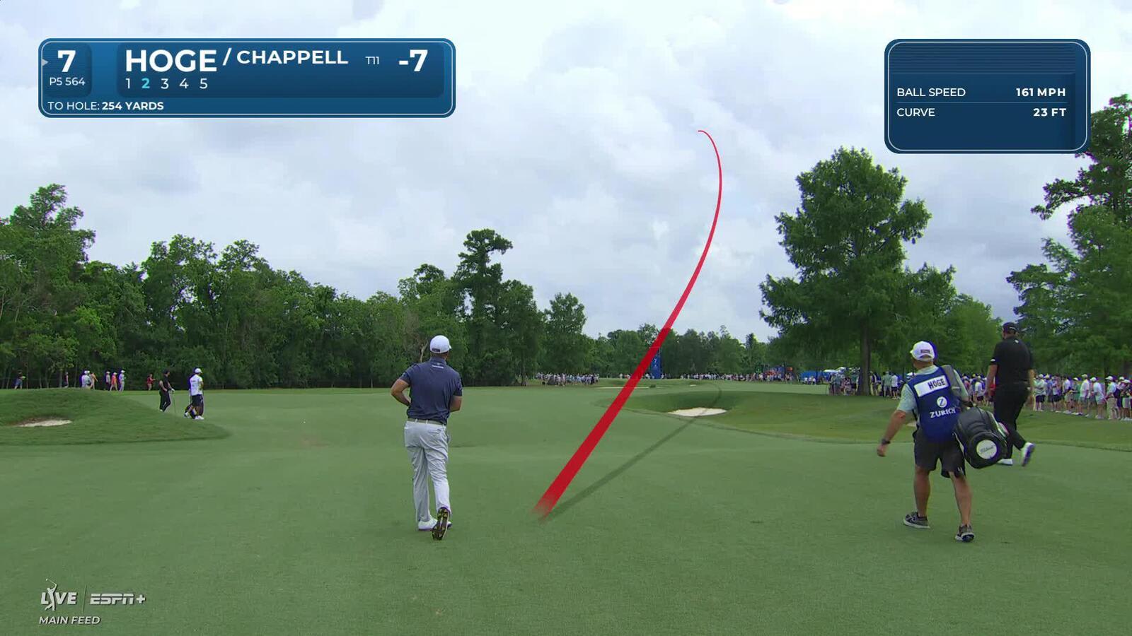 Tom Hoge | Round 1 | 7th hole | Shot 2 | 2025 Zurich Classic