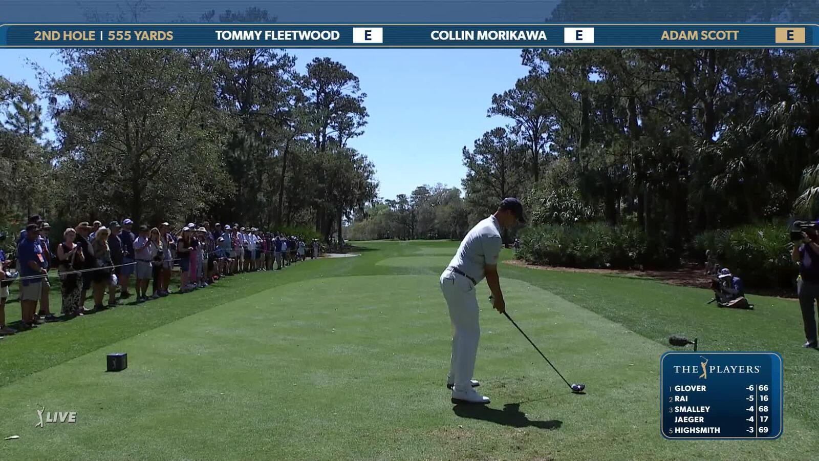 Adam Scott | Round 1 | 2nd hole | Shot 1 | 2025 THE PLAYERS
