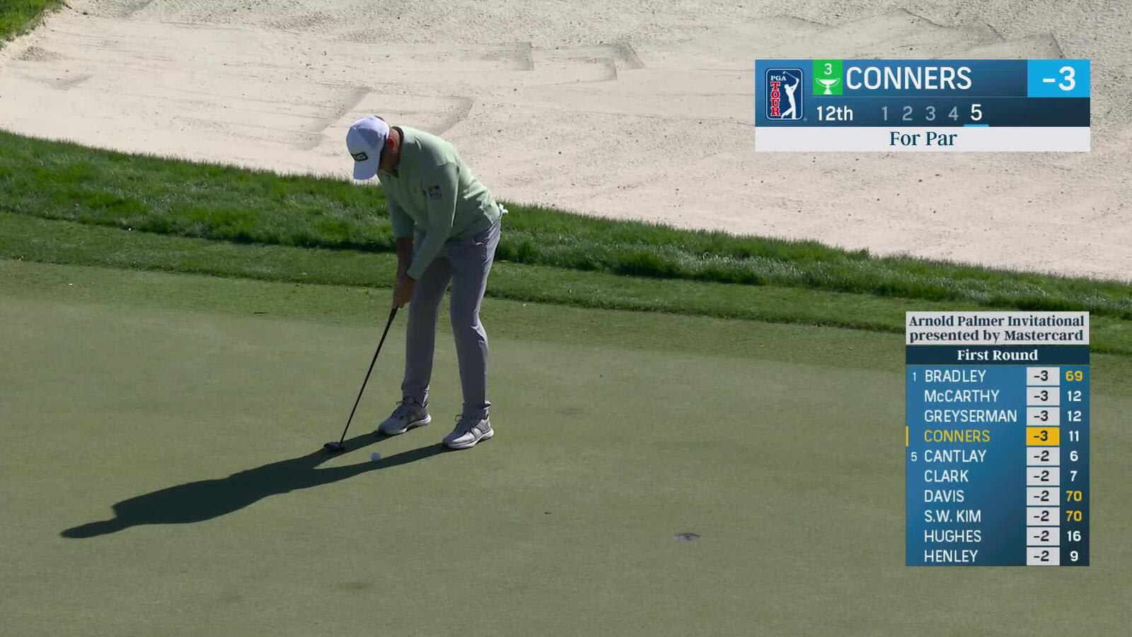 Corey Conners | Round 1 | 12th hole | Shot 6 | 2025 Arnold Palmer