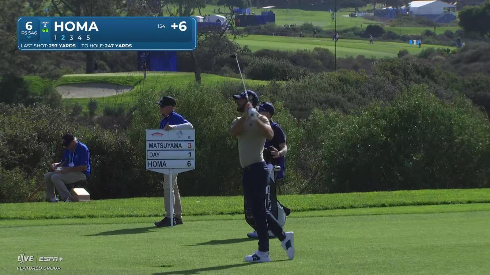 Max Homa | Round 1 | 6th hole | Shot 2 | 2025 Farmers