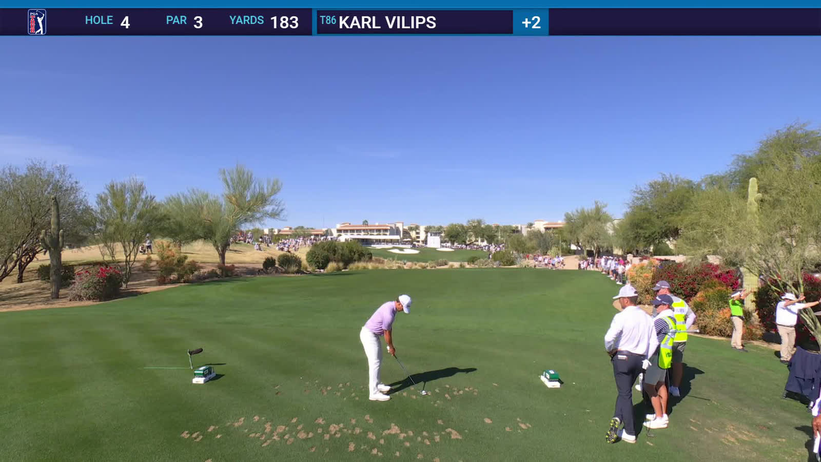 Karl Vilips | Round 2 | 4th hole | Shot 1 | 2026 WM Phoenix Open