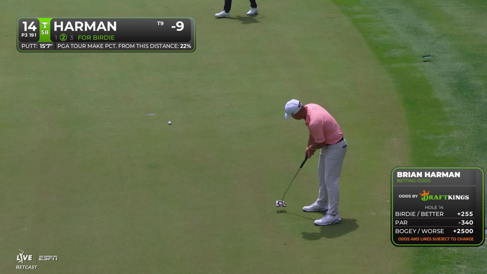 Brian Harman | Round 3 | 14th hole | Shot 2 | 2026 RBC Heritage