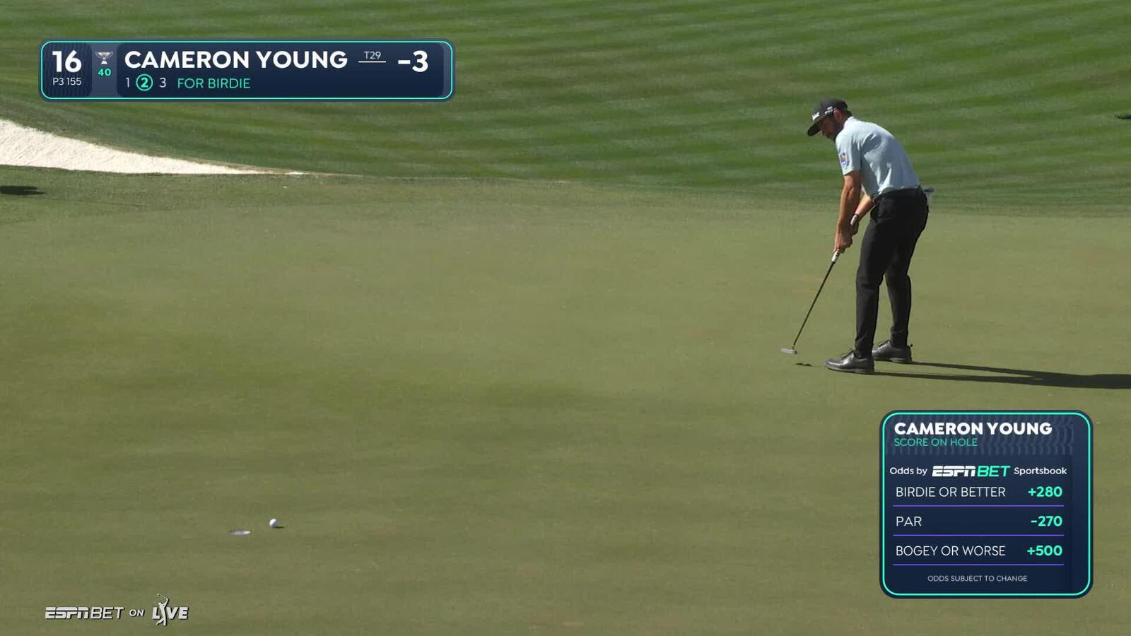 Cameron Young | Round 2 | 16th hole | Shot 3 | 2025 WM Phoenix Open