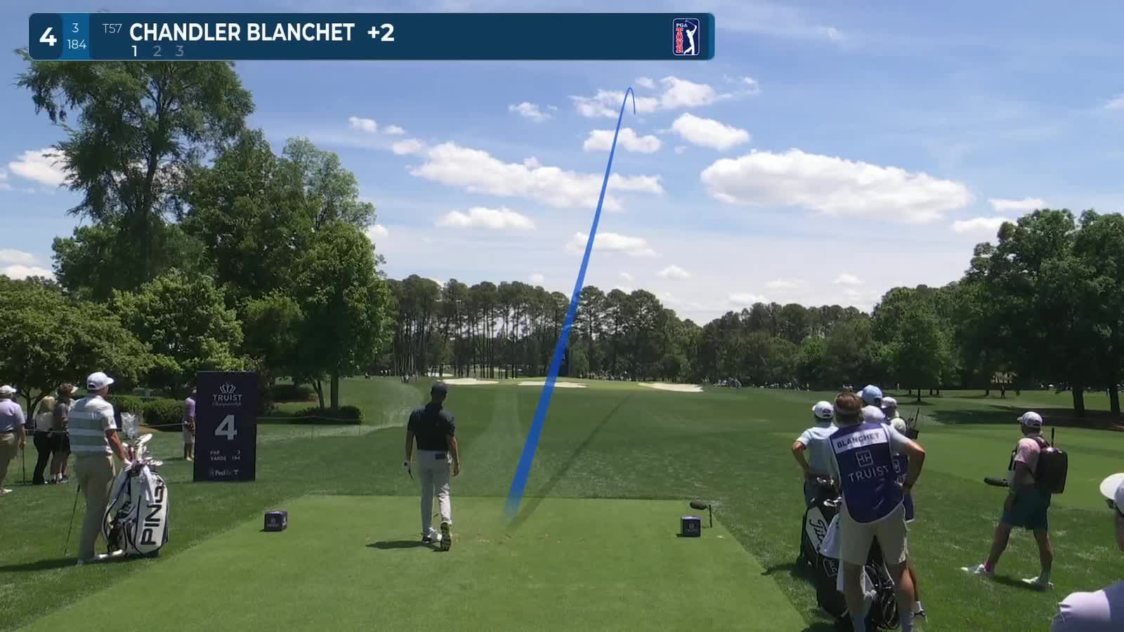 Chandler Blanchet | Round 2 | 4th hole | Shot 1 | 2026 Truist Championship