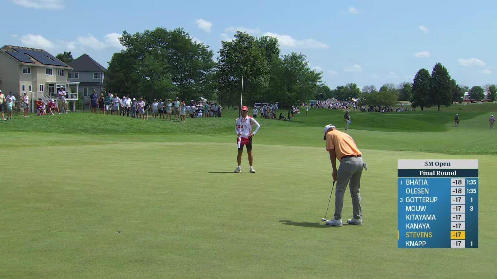 Sam Stevens | Round 4 | 1st hole | Shot 4 | 2025 3M Open