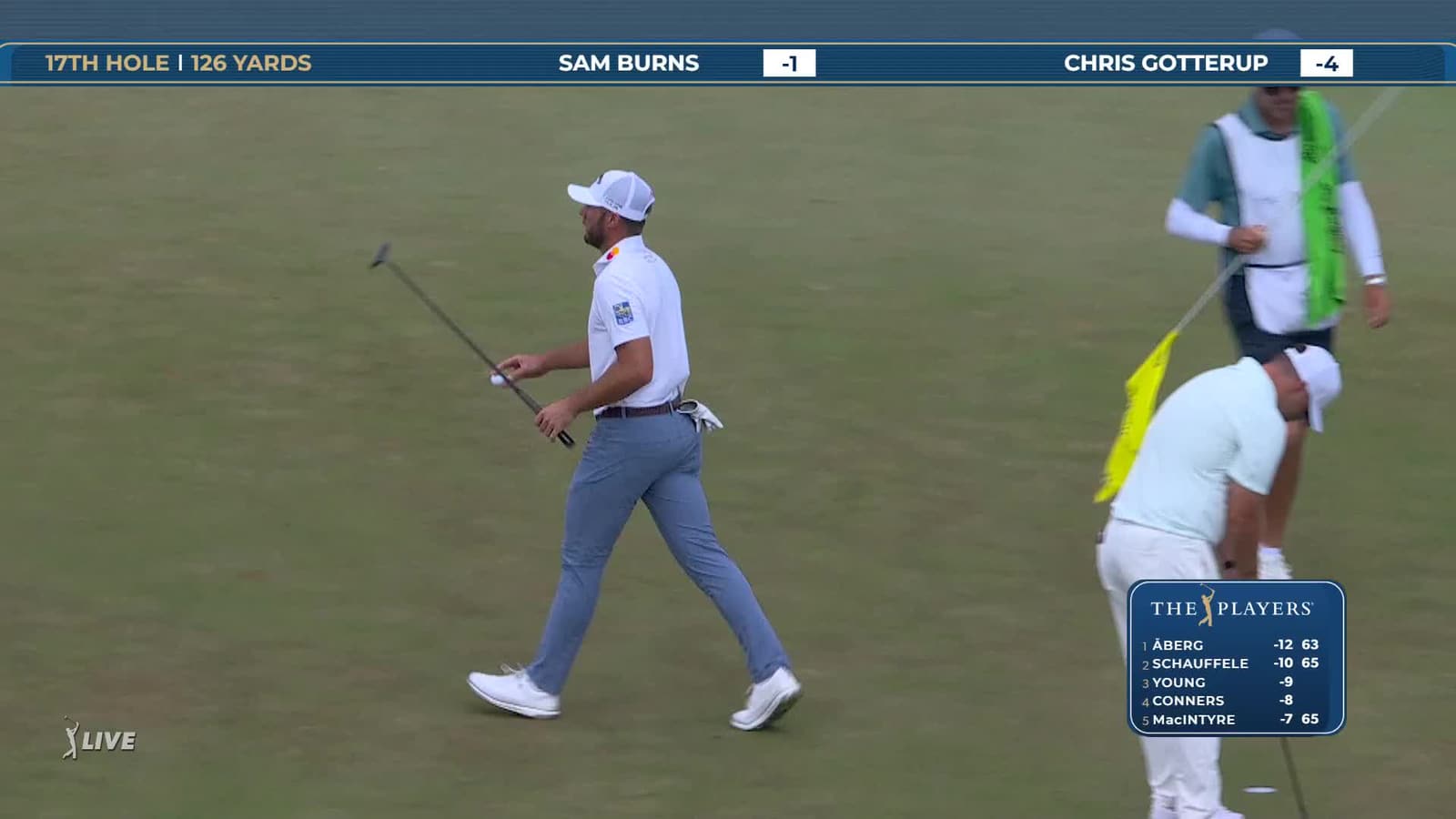 Sam Burns | Round 3 | 17th hole | Shot 2 | 2026 THE PLAYERS
