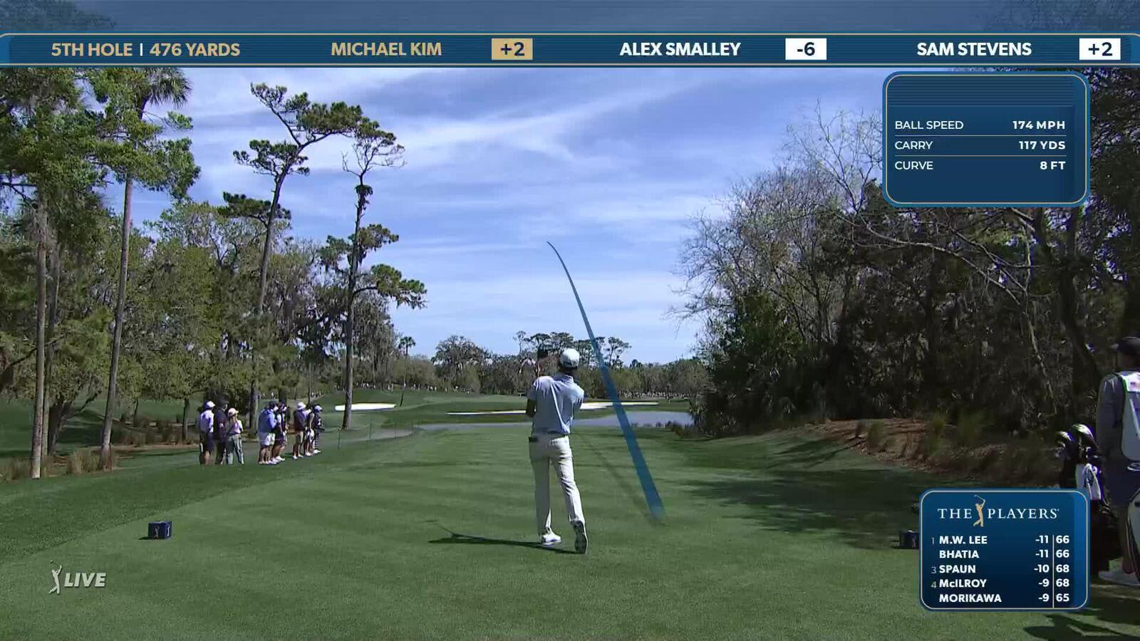 Michael Kim | Round 2 | 5th hole | Shot 1 | 2025 THE PLAYERS