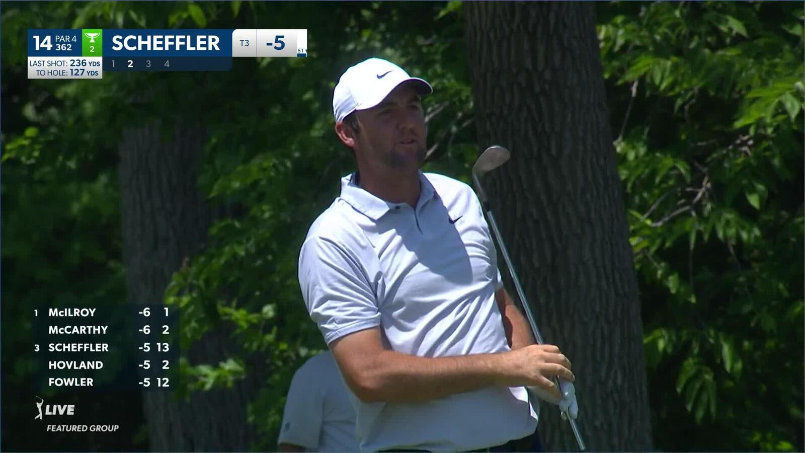 Scottie Scheffler | 2023 the Memorial | Round 4 | 14th hole | Shot 2